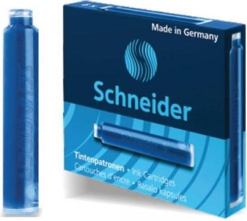 Actual product image Schneider Standard ink cartridges, suitable for and many others, royal blue, 6pcs. (Blue, 6 pcs.)