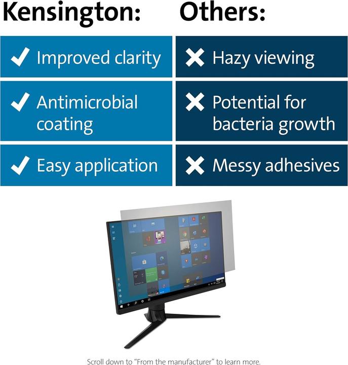 Immagine prodotto Kensington Filtri antiriflesso e anti luce blu per i monitor (22", 16:9)