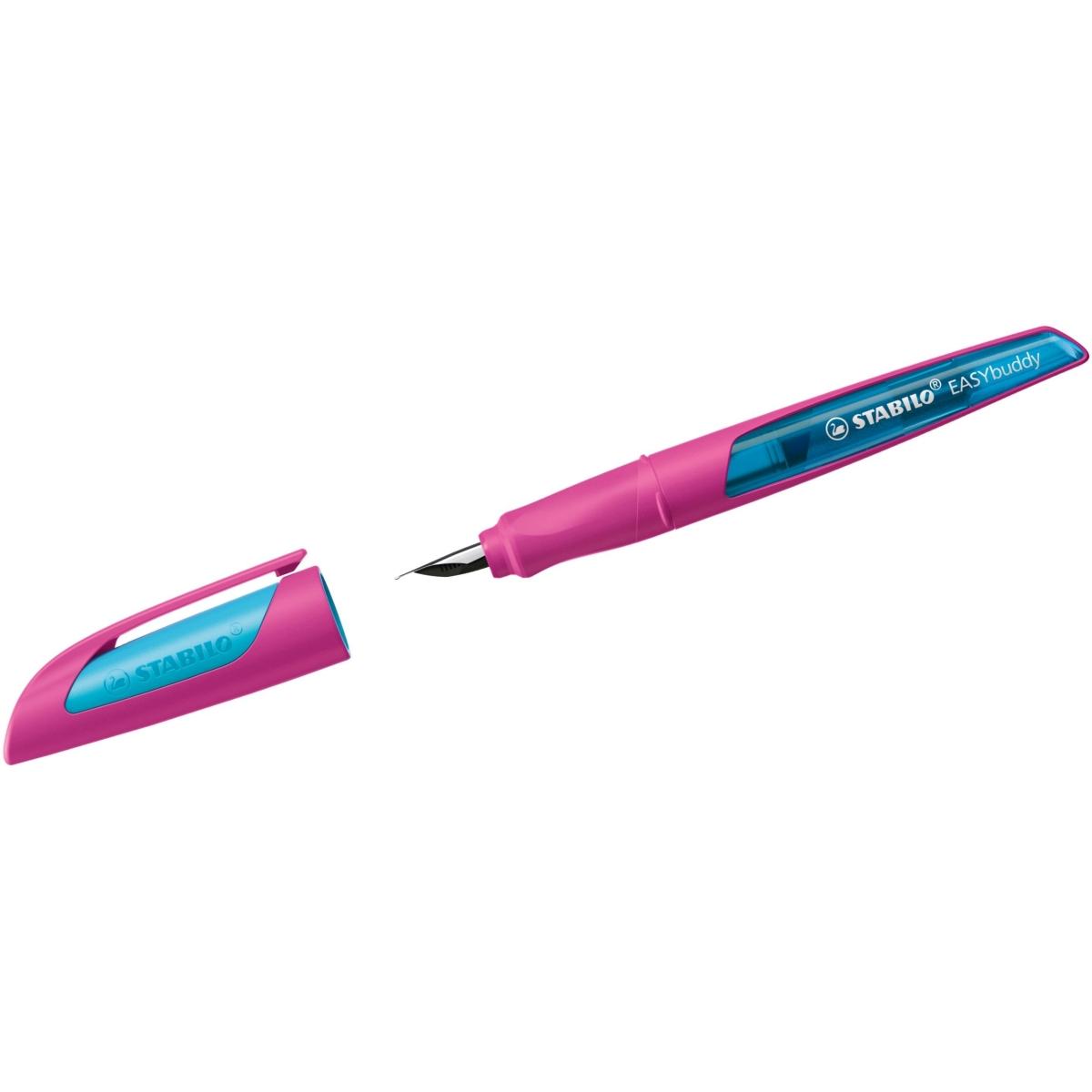 Thumbnail - STABILO, Schreibstifte, Fllhalter EASYbuddy M, Rechtsh„nder, pink/hellblau (Hellblau, Pink, 1 x)