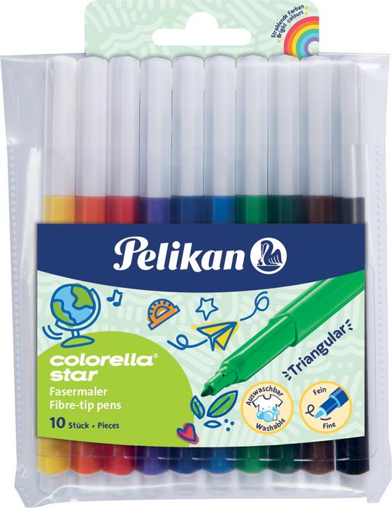 Pelikan 985663 Penna a punta di feltro Fine Verde chiaro Viola (10x)