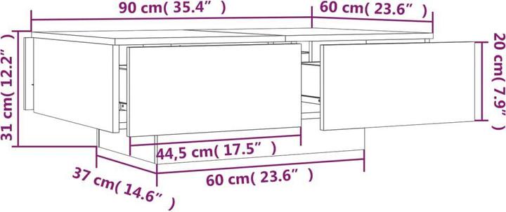 Actual product image vidaXL Zaira (90 x 60 x 31 cm)