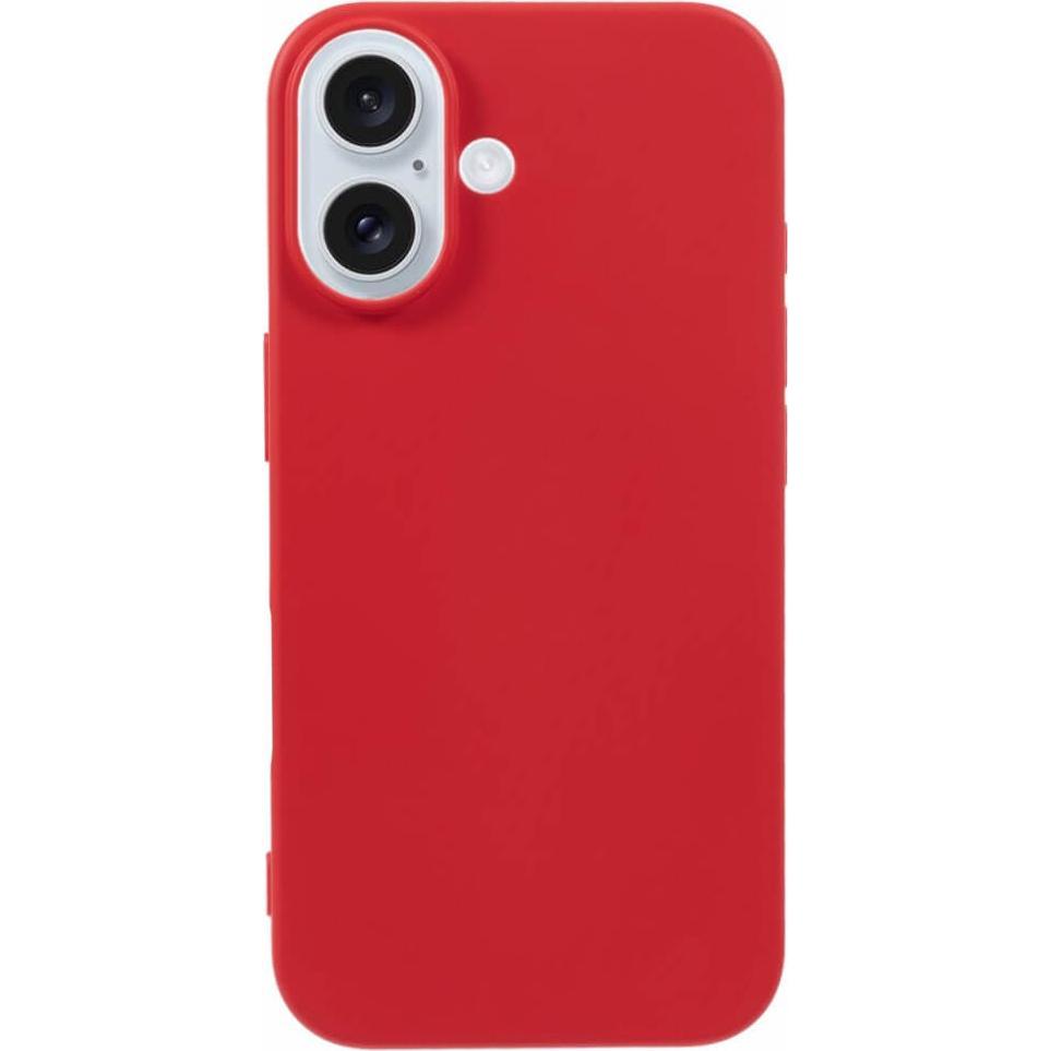 Cover-Discount iPhone 16 - Silikon Gummi Hülle (Apple iPhone 16), Smartphone Hülle, Rot