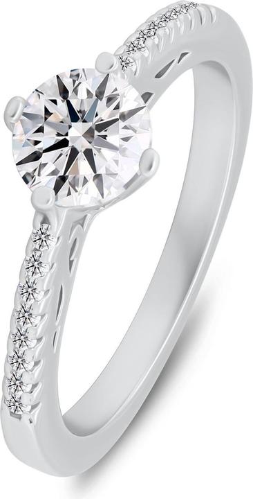 Immagine prodotto Brilio Silver - Beautiful silver ring with zircons RI134W - Circuit: 58 mm (58)