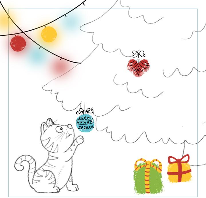 Produktbild Fingerstempeln. Bastelblock Weihnachten