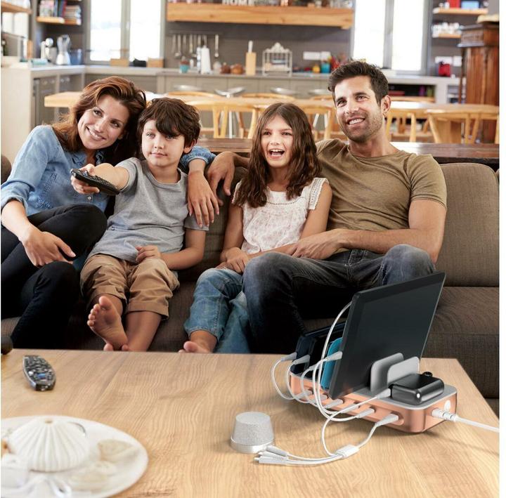 Produktbild 4smarts Ladestation Team 100W 5C/1A inkl. 6 Kabel Kupfer (100 W)