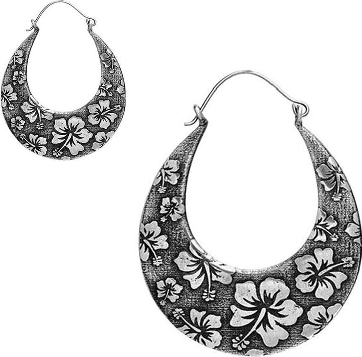 Image du produit Star Piercing Ohrring silber mit Hawaii Blume (sans laiton)