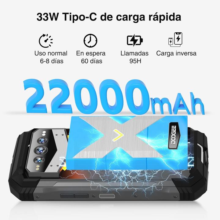 Produktbild Doogee VMAX Plus (256 GB, Orange, Schwarz, 6.58", Dual SIM, 5G)