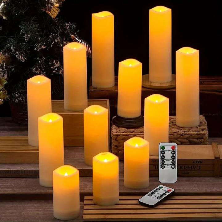 Actual product image Cbx 12 flameless LED candles with remote control and timer function (12x)