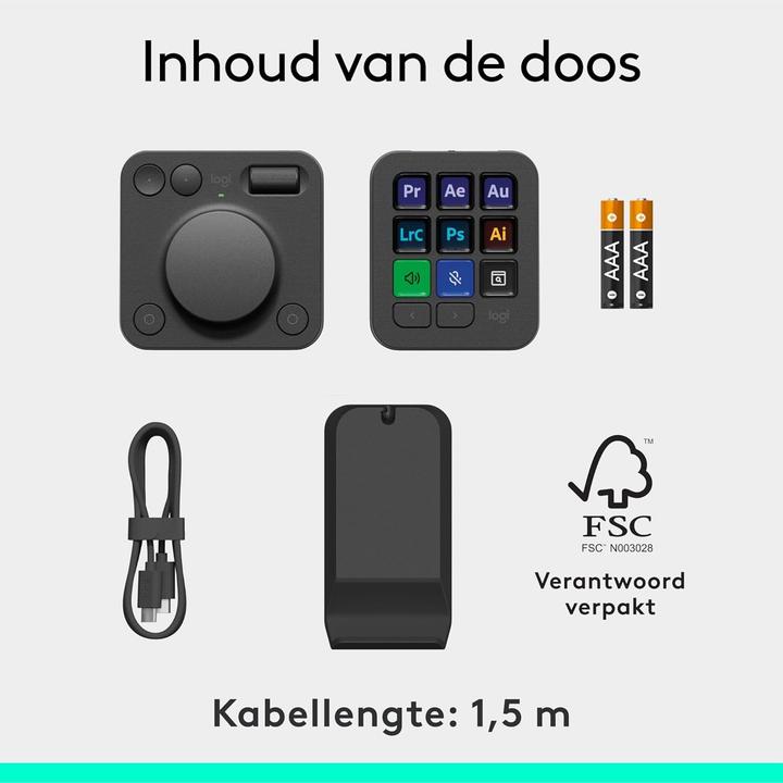 Immagine prodotto Logitech Mx Creative Console (Senza layout di tastiera, Cablato)