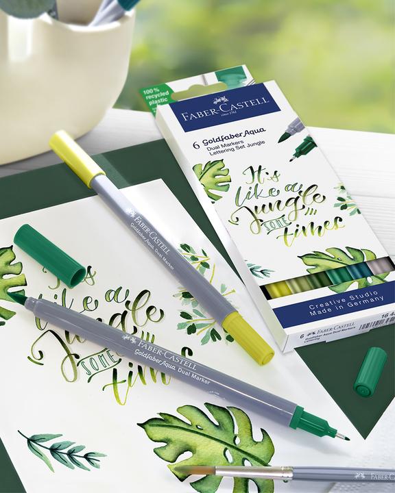 Productafbeelding Faber-Castell Goldfaber Aqua Dual Marker (Jungle, 0.60 mm, 6 x)