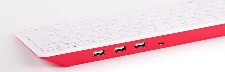 Produktbild Raspberry Pi Official WHITE keyboard for QWERTZ (DE) (DE, Kabelgebunden)