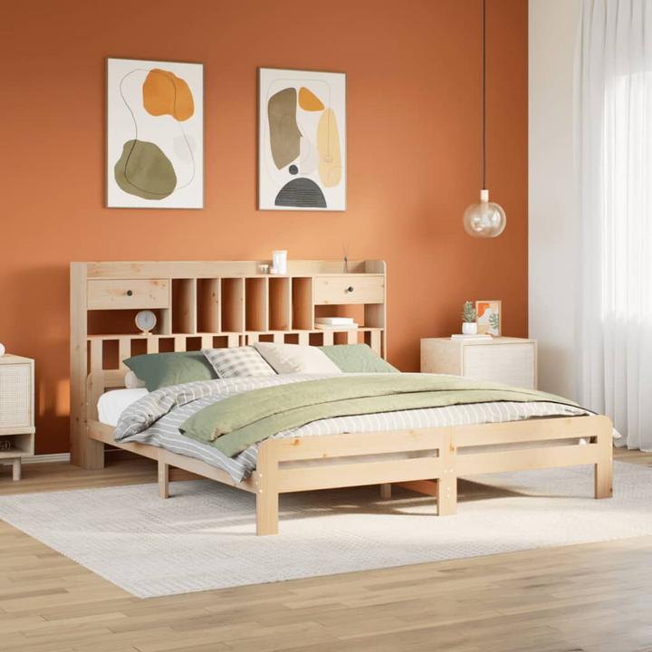 Image du produit vidaXL Bett mit Regal (140 x 200 cm)