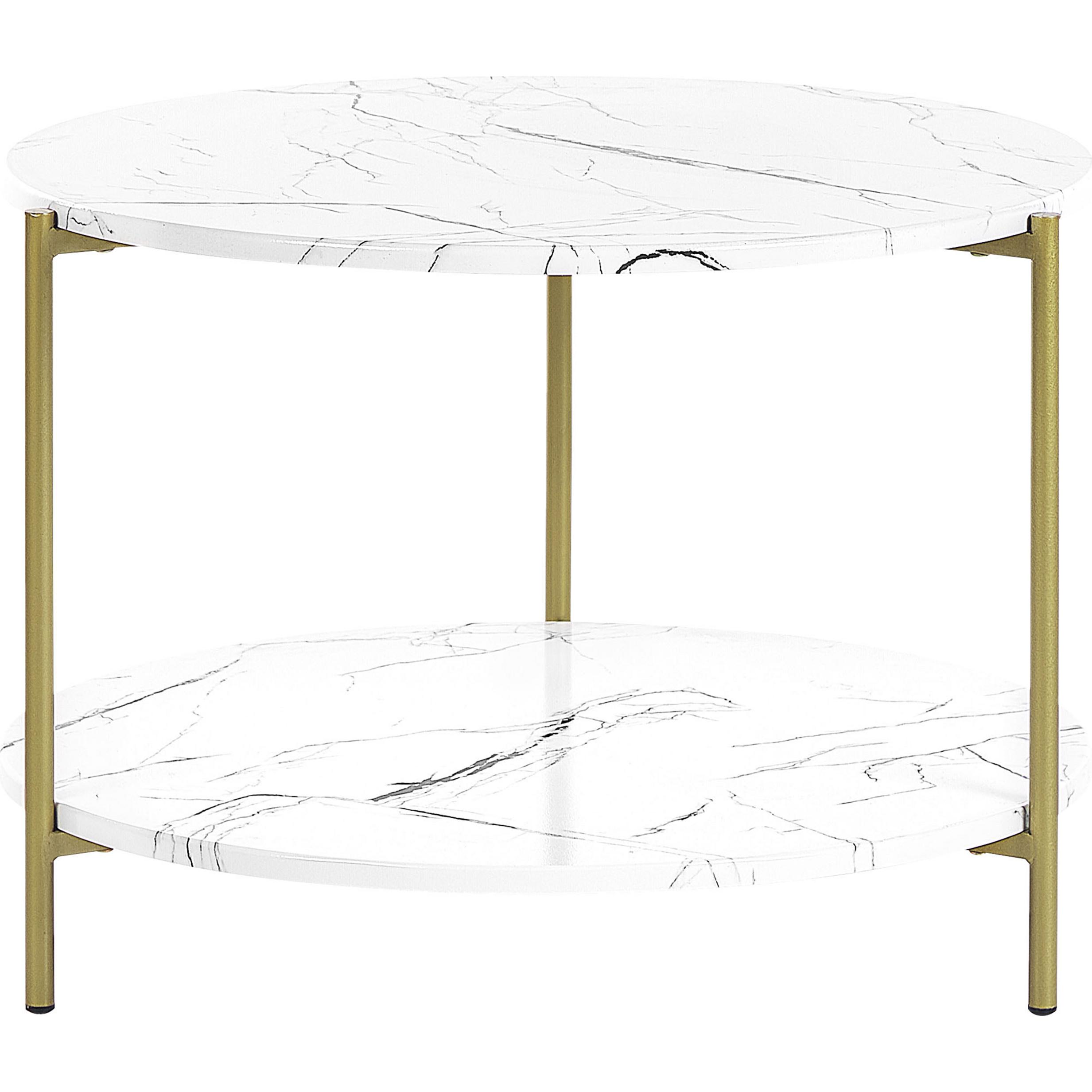 Beliani, Couchtisch + Beistelltisch, Reva (60 x 45 x 45 cm)