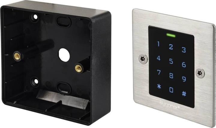 Produktbild Sygonix SY-6121664 Code-Tastatur mit RFID Unterputz, Aufputz 12 V/DC, 18 V/DC I (Elektronische Zahlenkombination, Schlüsselkarte)