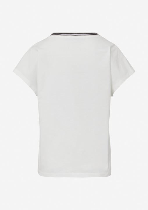 Image du produit Comma T-Shirt Baumwoll-T-Shirt mit überschnittenen Schultern (46)