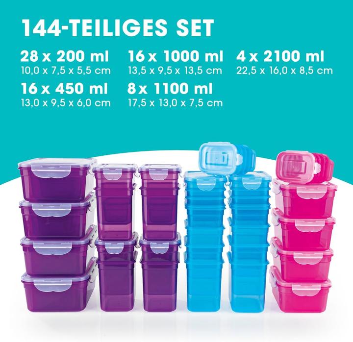 Actual product image Gourmetmaxx 72er-Set Frischhaltedosen