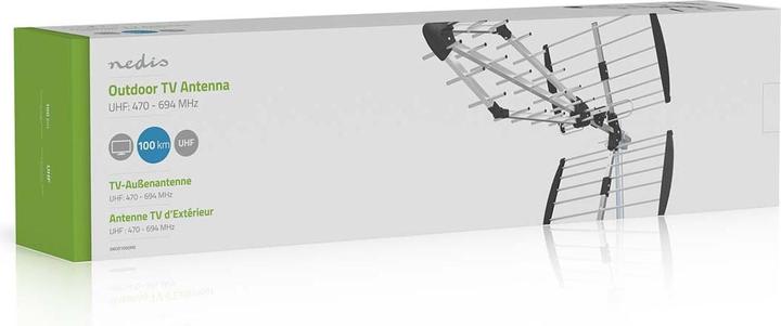 Produktbild Nedis Aussenantenne - UHF - Empfangsbereich: ≥50 km - LTE700 - Verstärkung dBi (bei Antennenkabel): 1 (Parabolantenne, 13.50 dB, LTE)