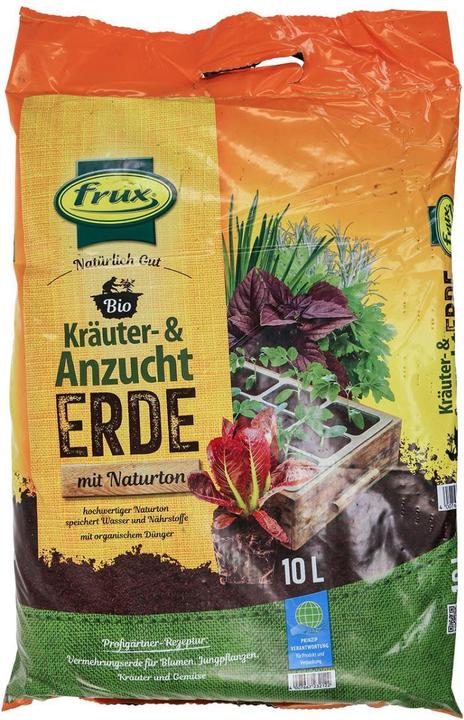 Actual product image Frux e Kräutererde für erfolgreiche und nachhaltige Pflanzenzucht (10 l, Soil without peat)