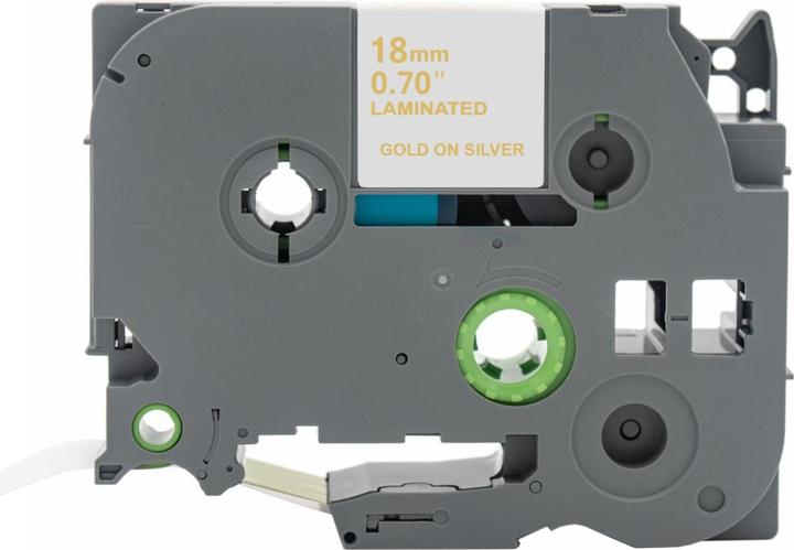 Actual product image Hermex Alternatives Etikettenband zu Brother TZe-MQ944 Beschriftungsband (1.80 cm, Gold, Silver)