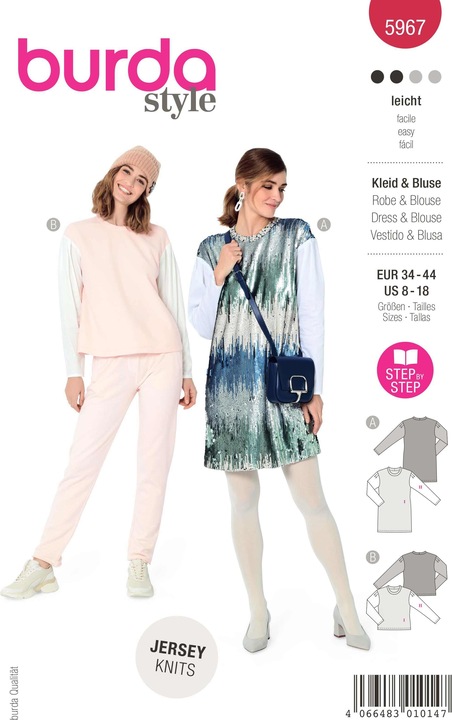 Produktbild Schnittmuster Kleid & Bluse aus zwei Stoffen – legere Form