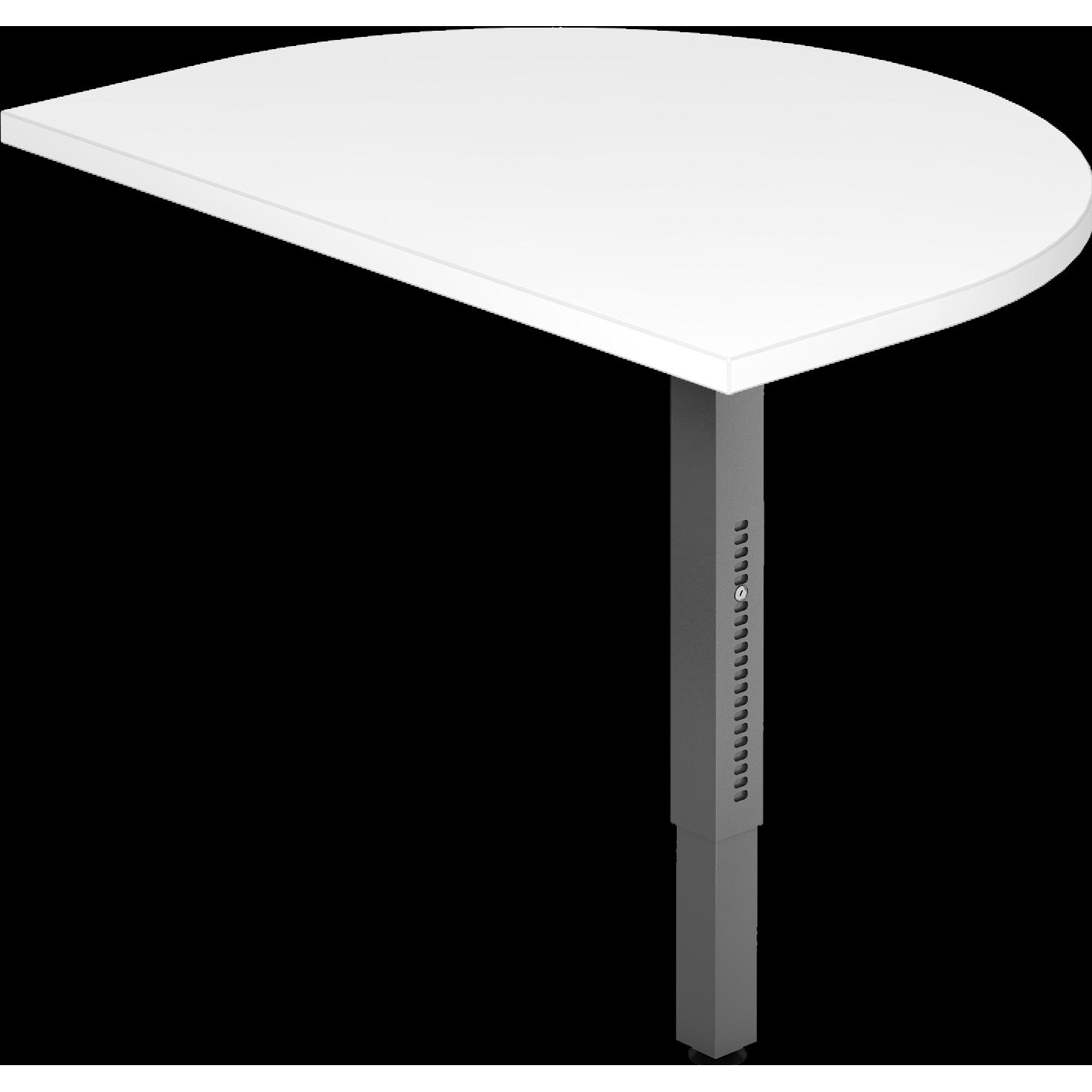 MC, Zubehör Büromöbel, Anbau-Element Halbrund für MyTable R Schreibtisch mit Gestell Graphit