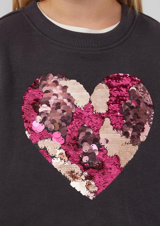 Produktbild s.Oliver Sweatshirt Oversized Sweatshirt mit Wende-Pailletten (92)