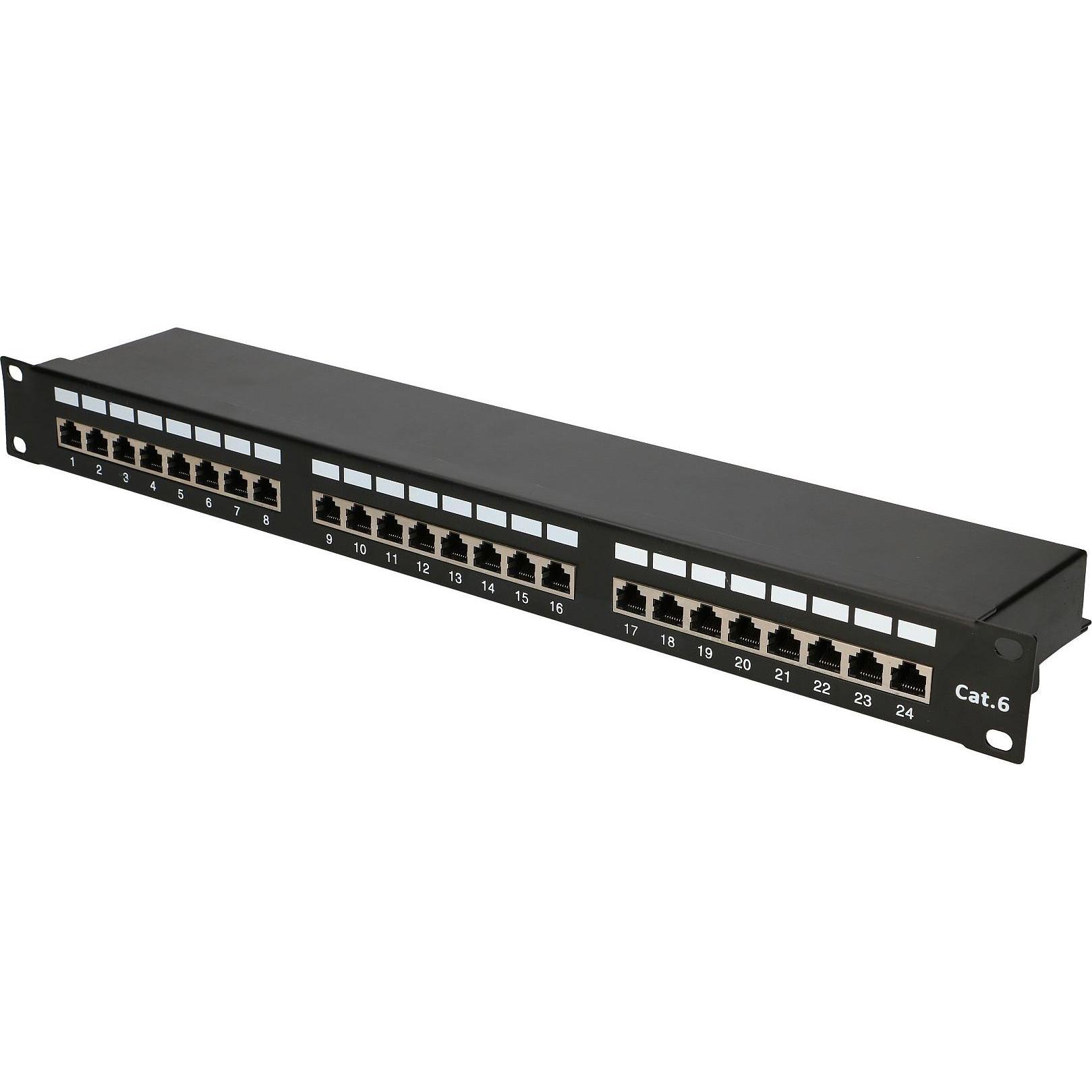 Extralink EX.9830 patch panel 1U, Server Zubehör, Schwarz