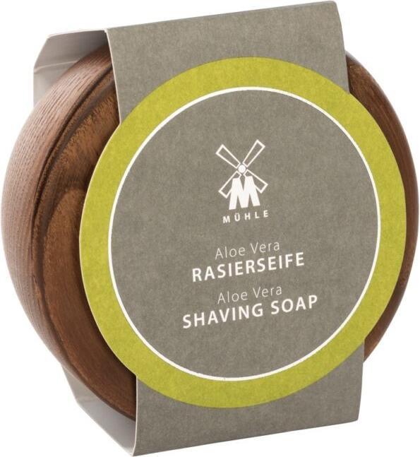 Actual product image Mühle Wooden bowl (ash) with high-quality shaving soap, aloe vera, 65 g (Shaving soap)