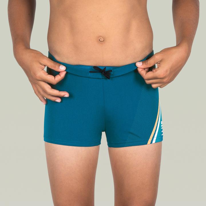 Produktbild Nabaiji Badehose Boxer Jungen - 500 Fitib blau (128)