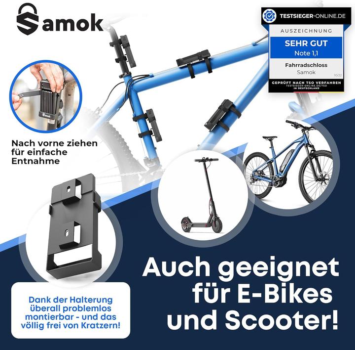 Actual product image Samok Tour De Force folding lock (63 cm)