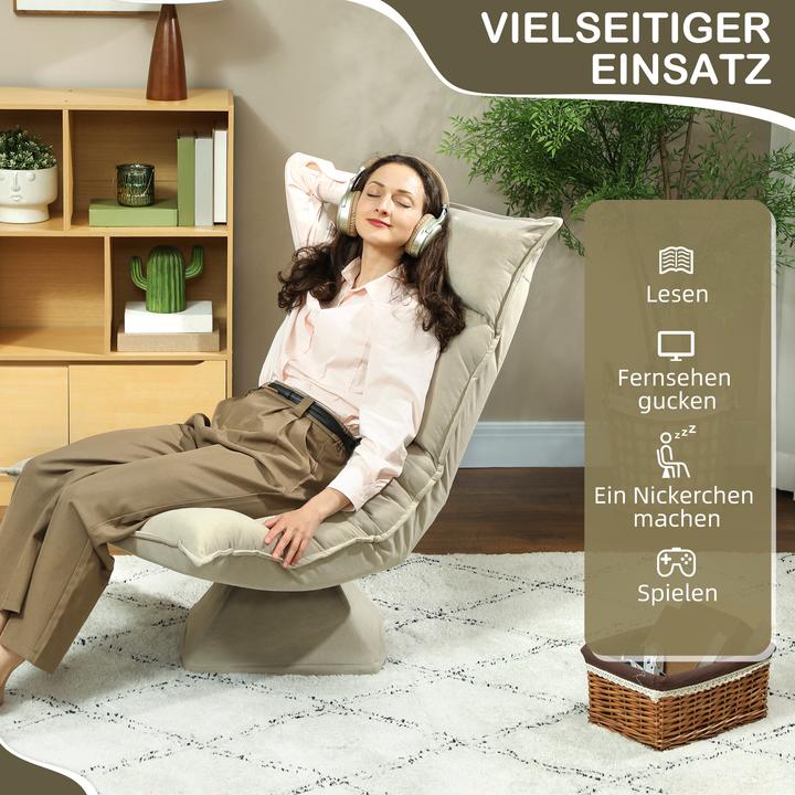 Actual product image Homcom Bodenstuhl Polyester Beige