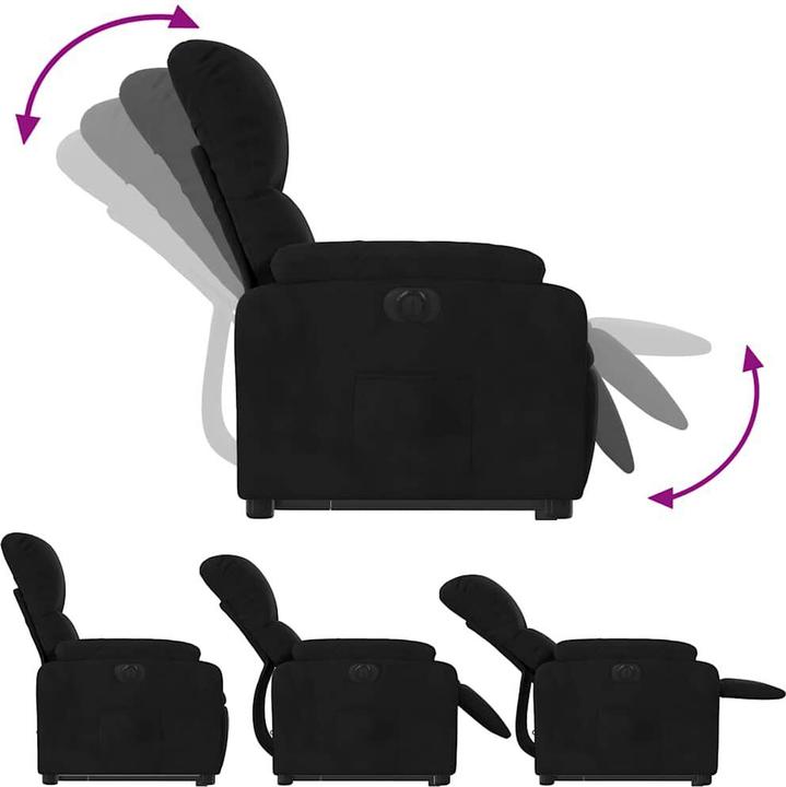 Actual product image VidaXL Relaxing armchair stand-up aid electric microfibre fabric