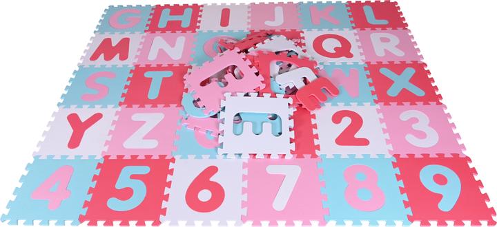 Image du produit Knorrtoys Puzzlematte - "Alphabet + Zahlen" pink-rosa (180 x 180 x 1 cm)