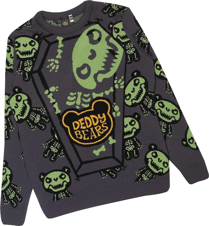 Actual product image Deddy Bears Unisex Adult Bones Knitted Jumper (XL)