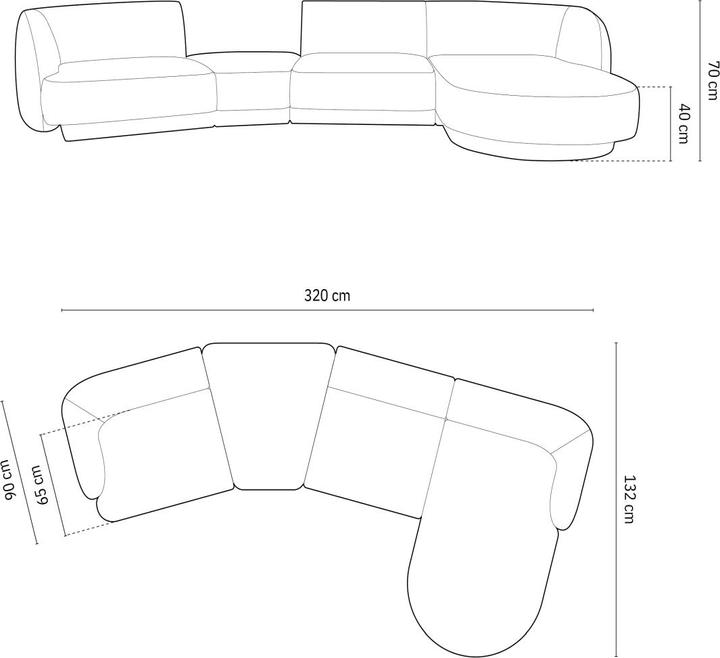 Actual product image Micadoni Miley (4-seater, Modular sofa)
