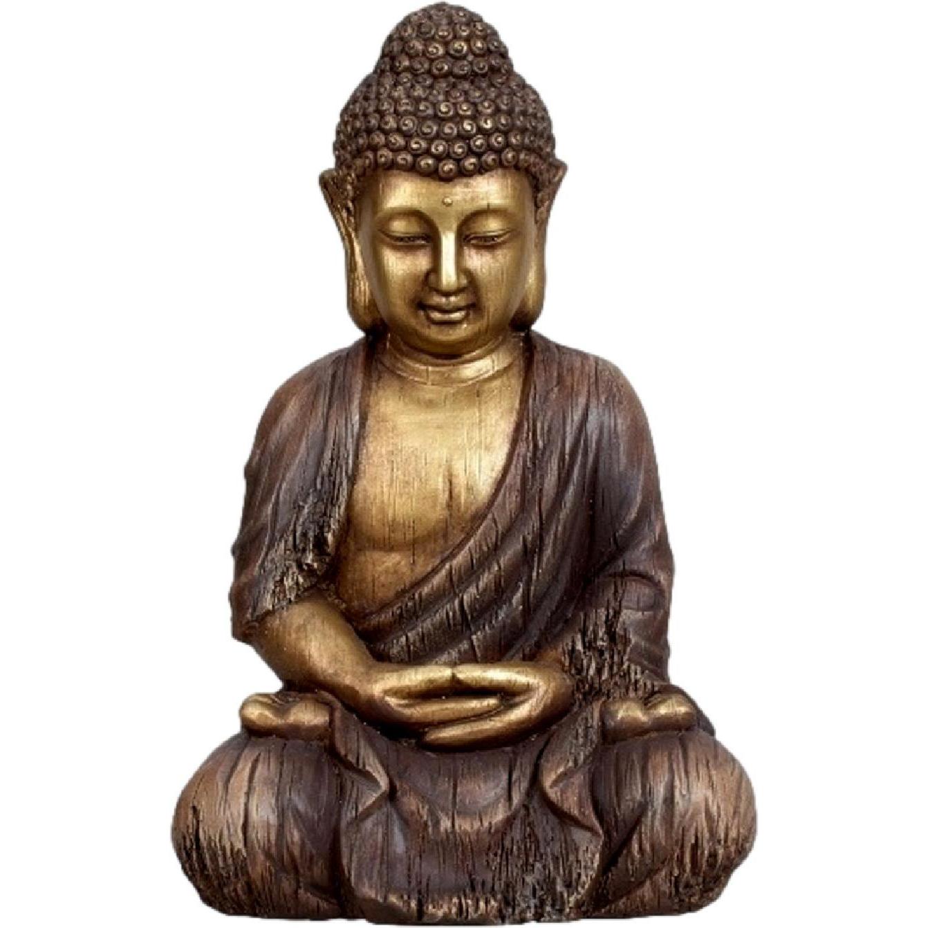 IKO, Deko Objekt, Buddha sitzend braun/gold h=45cm b=29,5cm