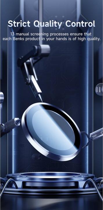 Image du produit Benks GlassWarrior Cache Caméra iPhone 15 / 15 Plus - Bleu (1 pcs, Apple iPhone 15, Apple iPhone 15 Plus)