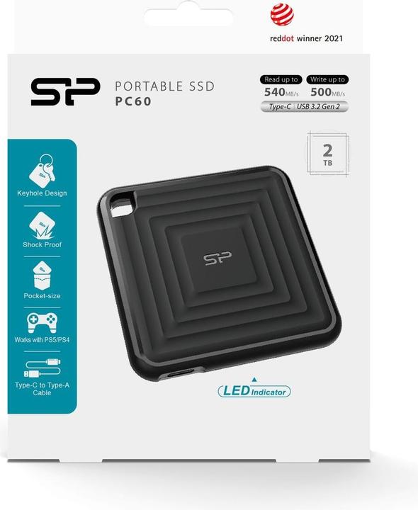 Immagine prodotto Silicon Power SSD esterno PC60 2TB (2 TB)