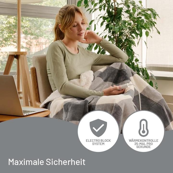 Actual product image Imetec Adapto CaldoPlaid bed warmer 160x120cmTartan (120 x 160 cm)