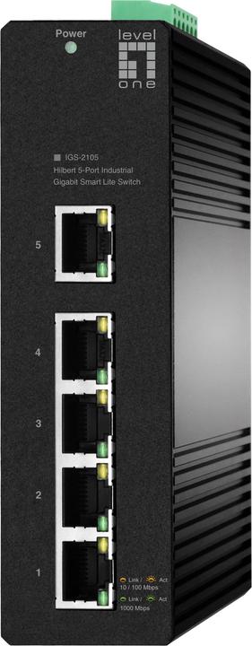 Actual product image LevelOne Switch 5x GE IGS-2105 1000 BASE-T RJ45 black (5 ports)