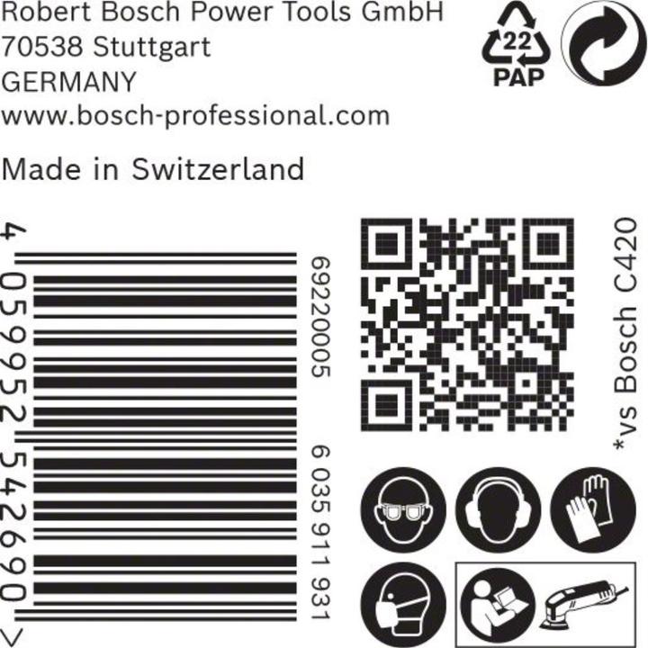 Produktbild Bosch Professional Zubehör EXPERT C470 Schleifpapier für Deltaschleifer, 93 mm, G 180, 50 Stück (180)
