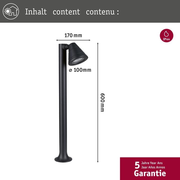 Image du produit Paulmann Borne d'éclairage Trian (GU10, IP44)
