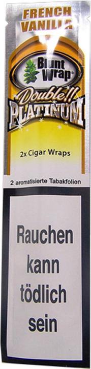 Actual product image Blunt Wraps Double Platinum French Vanilla 2 in 1