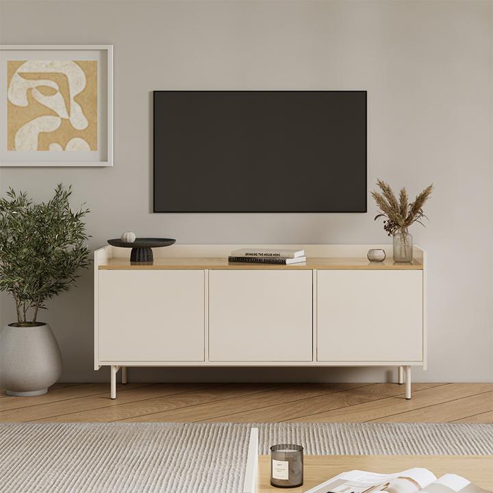 Produktbild Vichy Lowboard Velina, Creme/Eiche, 140 x 63 cm mit 3 Türen