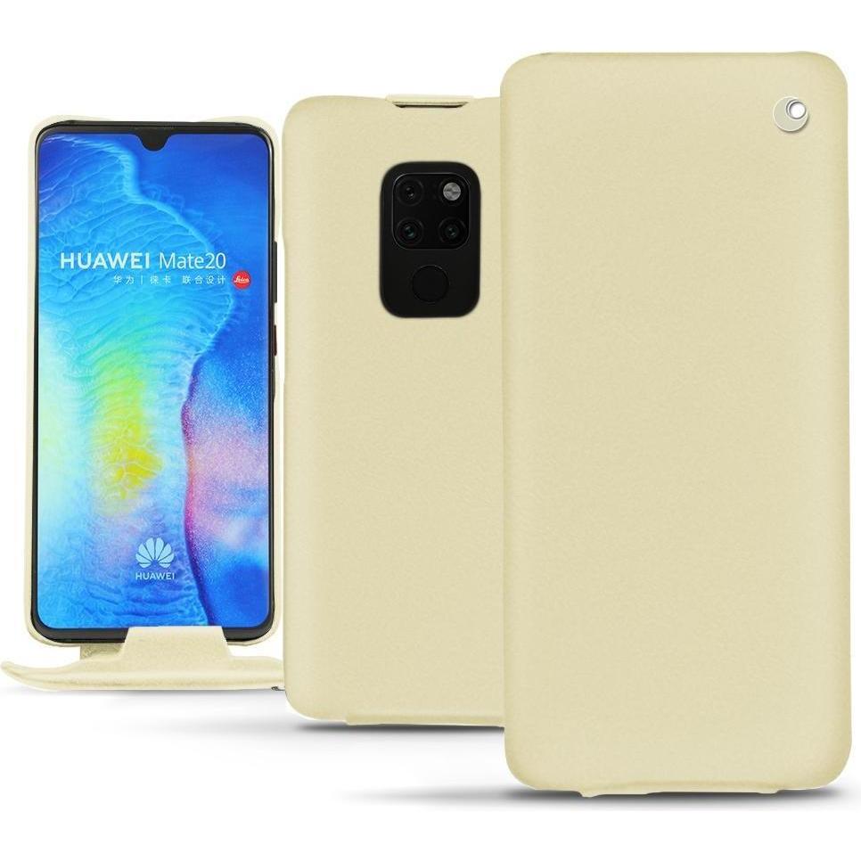 Noreve Lederschutzhülle vertikal (Huawei Mate 20), Smartphone Hülle, Beige