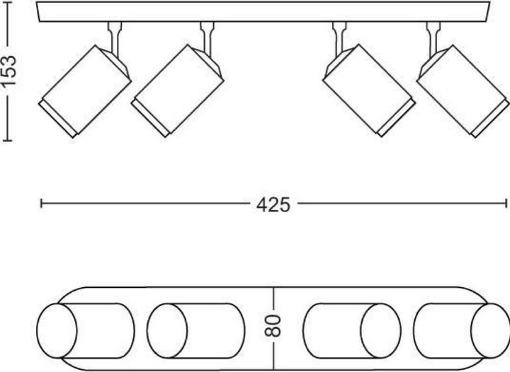 Image du produit Philips Hue Fugato Base BT (1400 lm, GU10)