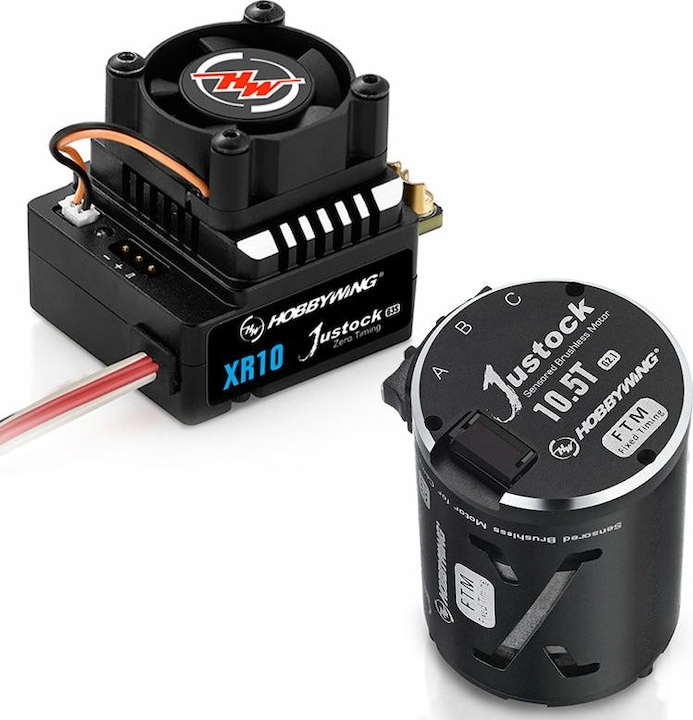 Actual product image Hobbywing Xerun Justock Combo G3S with 21.5 Turn 2050kV for 1:10 Crawler, F1