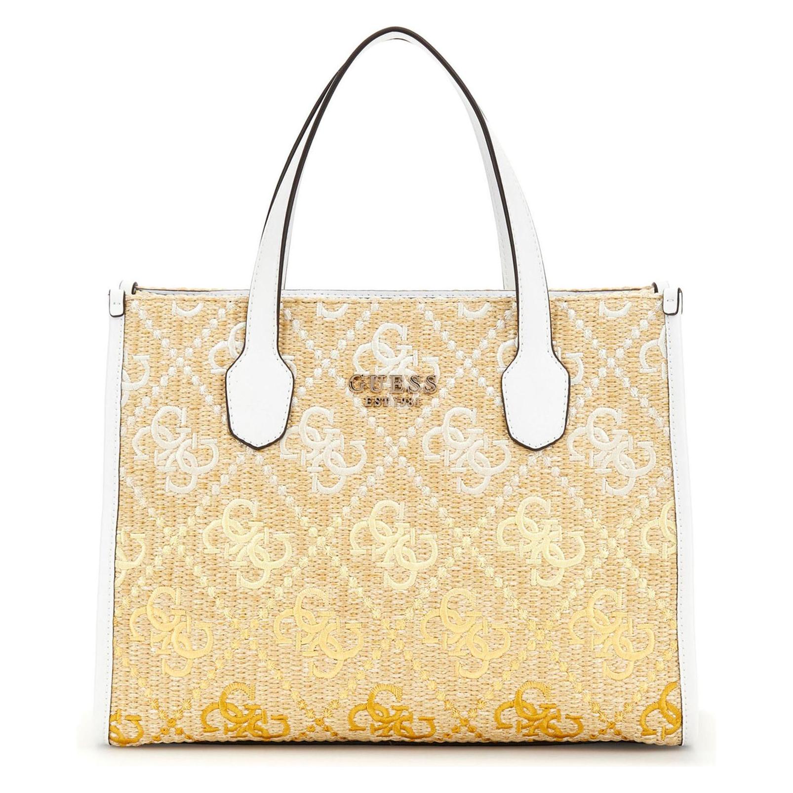 Guess, Damen, Handtasche, Silvana Two Compartment Tote, Beige