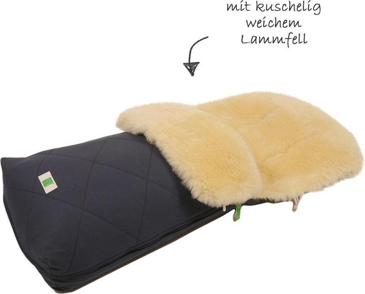 Produktbild Kaiser Lammfell-Fusssack Natura Organic Cotton - Anthracite Fusssäcke für Kinderwagen & Buggys
