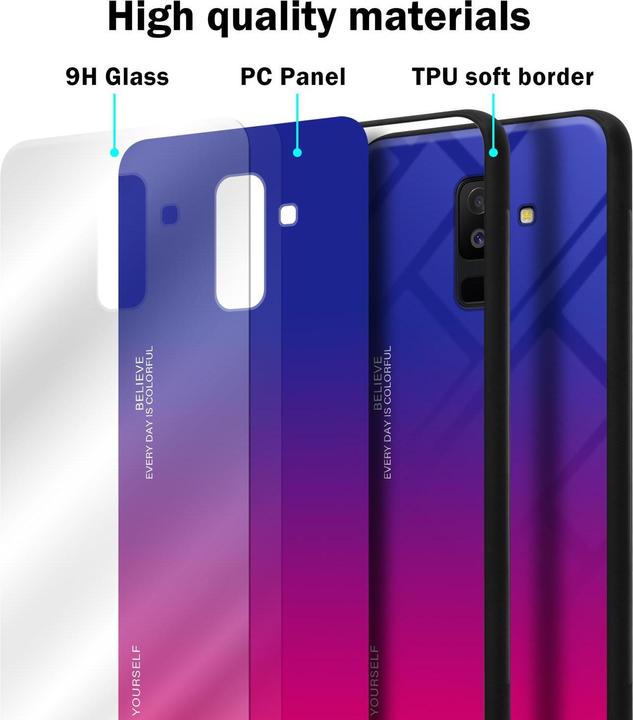 Produktbild Cadorabo TPU 2 Farben Glas Cover (Samsung Galaxy A6+)